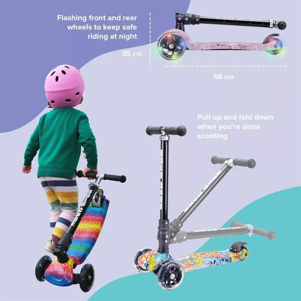 BOLDCUBE - Rainbow Waves - 3 Wheel Scooter